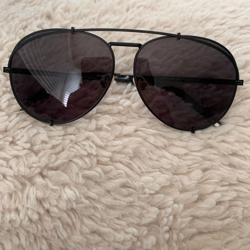 Diff Koko matte black sunglasses